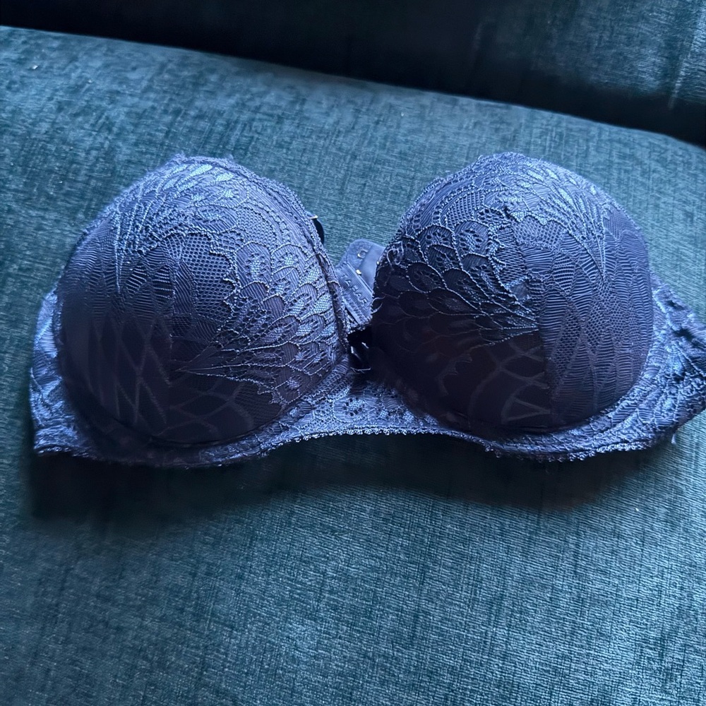 Tahari Blue Lace Bra - Picture 2 of 3
